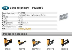 BOSTITCH GWOŹDZIE PT 33` 50mm RING 2,2M