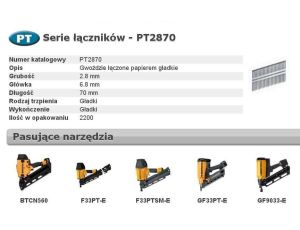 BOSTITCH GWOŹDZIE PT 33` 70mm