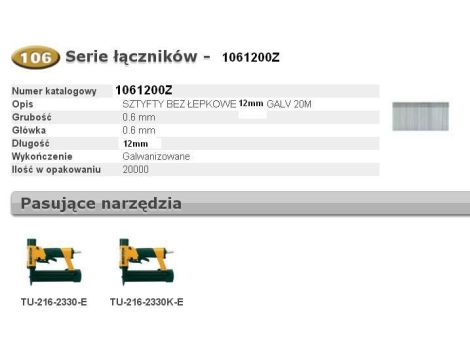 BOSTITCH SZTYFTY MINI 12mm 20M ...