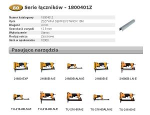 BOSTITCH ZSZYWKI 80  4mm 10M ... szer 12,8mm