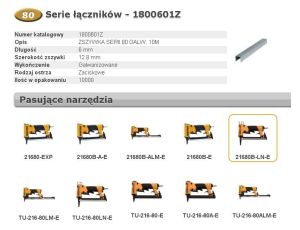 BOSTITCH ZSZYWKI 80  6mm 10M szer 12,8mm