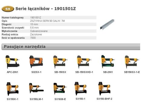 BOSTITCH ZSZYWKI 90 15mm 7M szer 5,6mm