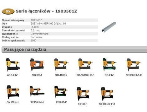 BOSTITCH ZSZYWKI 90 35mm  3M szer 5,6mm