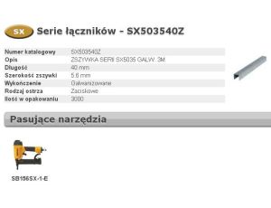 BOSTITCH ZSZYWKI 90 SX 40mm 3M  ... szer 5,6mm