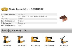 BOSTITCH ZSZYWKI A 18mm  2M DO ZAMYKARKI KARTONÓW ...