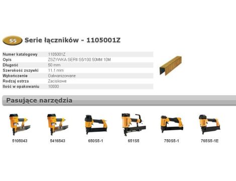 BOSTITCH ZSZYWKI S5 50mm  10M szer. 11,1mm...