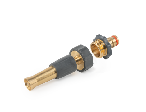 DYSZA REGULOWANA MOSIĘŻNA GW 3/4" Z PRZYŁĄCZEM NA KRAN GZ 3/4" 10cm BRASS SOFT