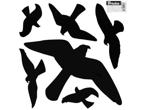 NAKLEJKI DO ODSTRASZANIA PTAKÓW DUŻE 6szt. /10 ARKUSZY SCARE