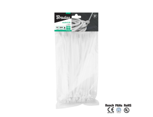 OPASKA PLASTIK BIAŁA  2,5x160/100szt