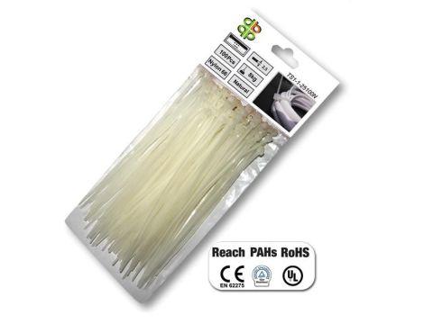 OPASKA PLASTIK BIAŁA  2,5x200/100szt