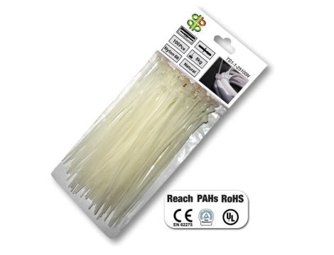 OPASKA PLASTIK BIAŁA  3,6x250/100szt