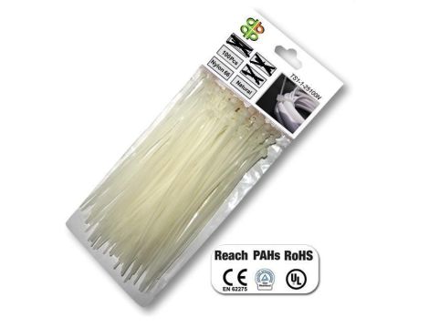 OPASKA PLASTIK BIAŁA  7,6x350/100szt