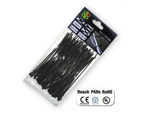 OPASKA PLASTIK CZARNA  3,6x300/100szt