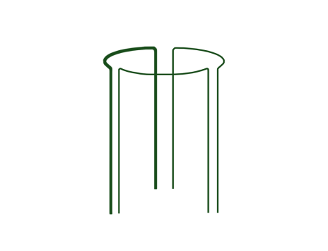 PODPORA PIERŚCIENIOWA DO ROŚLIN  1/3 KOŁA ŚREDNICA 40cm / wys. 45cm