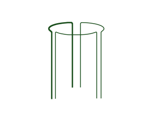 PODPORA PIERŚCIENIOWA DO ROŚLIN  1/3 KOŁA ŚREDNICA 40cm / wys. 60cm