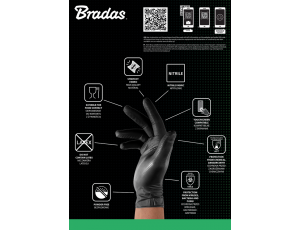 RĘKAWICE NITRYLOWE DIAMOND CZARNE   L 8-9 /50szt.