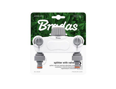 ROZDZIELACZ 2-DROŻNY GW 1"-3/4" SOLID Z ZAWORAMI /WHITE LINE - 2