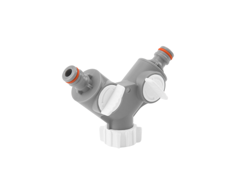 ROZDZIELACZ 2-DROŻNY GW 3/4" Z ZAWORAMI /WHITE LINE