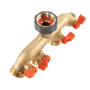 ROZDZIELACZ 4-DROŻNY GW 3/4"x GZ 3/4" MOSIĄDZ  Z ZAWORAMI BRASS SOFT - 3