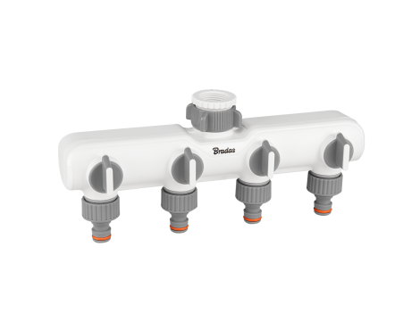 ROZDZIELACZ 4-DROŻNY Z GW 1"-3/4" Z ZAWORAMI /WHITE LINE