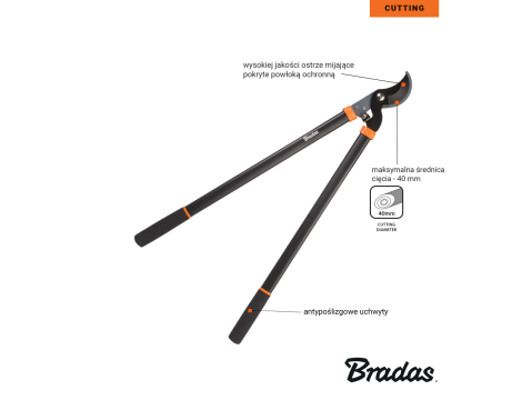 SEKATOR DO GAŁĘZI V-SERIES-D OSTRZE MIJAJĄCE 40mm - 2