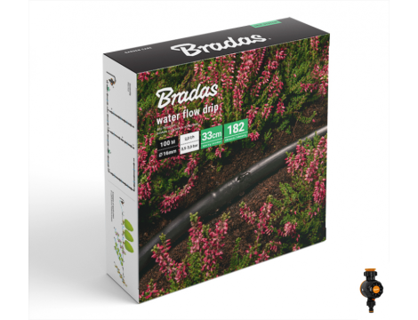 WĄŻ KROPLUJĄCY WATER FLOW DRIP ZESTAW 100m Z ZEGAREM PRZEPŁYWU WODY