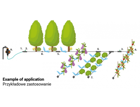WĄŻ KROPLUJĄCY WATER FLOW DRIP ZESTAW 100m Z ZEGAREM PRZEPŁYWU WODY - 4