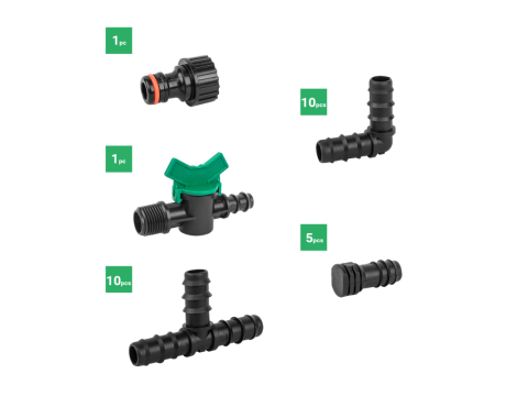 ZESTAW AKCESORIÓW DO LINII KROPLUJĄCEJ 16mm  /27szt. - 2