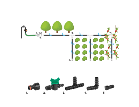 ZESTAW AKCESORIÓW DO LINII KROPLUJĄCEJ 16mm  /27szt. - 3