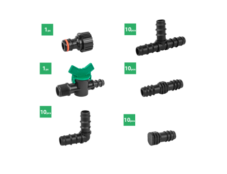 ZESTAW AKCESORIÓW DO LINII KROPLUJĄCEJ 16mm  /42szt. - 2