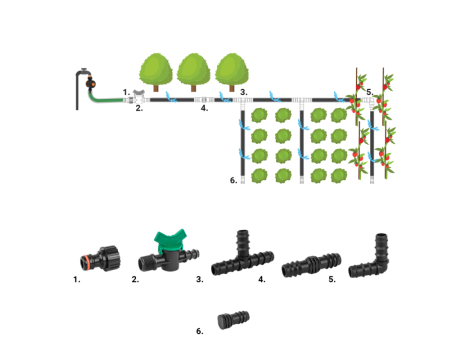 ZESTAW AKCESORIÓW DO LINII KROPLUJĄCEJ 16mm  /42szt. - 3
