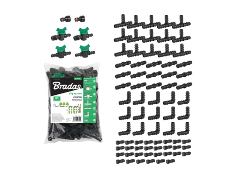ZESTAW AKCESORIÓW DO LINII KROPLUJĄCEJ 16mm  /81szt.