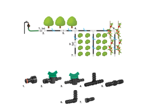 ZESTAW AKCESORIÓW DO LINII KROPLUJĄCEJ 16mm  /81szt. - 3