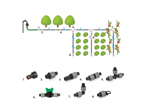 ZESTAW AKCESORIÓW DO TAŚMY KROPLUJĄCEJ 16mm  /24szt. - 3
