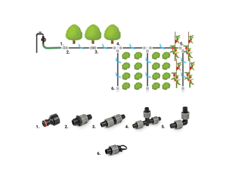 ZESTAW AKCESORIÓW DO TAŚMY KROPLUJĄCEJ 16mm  /26szt. - 3