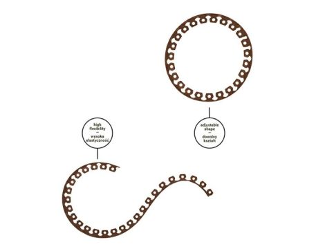 ZESTAW OBRZEŻY TRAWNIKOWYCH 40mm EASY BORDER BRĄZOWE - 3