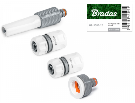 ZESTAW ZRASZAJĄCY 1/2" 4-ELEMENTOWY /WHITE LINE