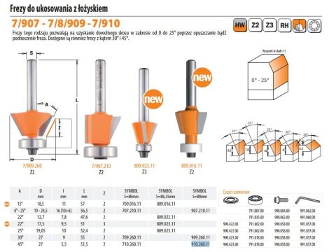 CMT FREZ HM A=45 D=27 I=5,5 S=8... .