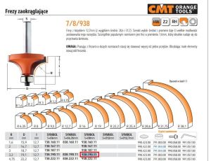 CMT FREZ HM R= 3,2 D=19,1 I=12,7 S=8 ZAOKRĄGLAJĄCY Z ŁOŻYSKIEM. ... - image 2
