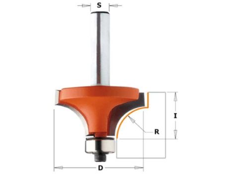 CMT FREZ HM R= 3,2 D=19,1 I=12,7 S=8 ZAOKRĄGLAJĄCY Z ŁOŻYSKIEM. ...