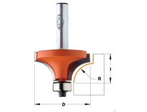 CMT FREZ HM R= 8 D=28,6 I=12,7 S=8 FREZ ZAOKRĄGLAJĄCY Z ŁOŻYSKIEM.
