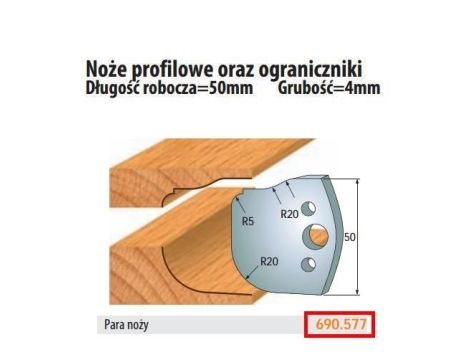 CMT NOŻE HSS 50x4mm    690.577 .