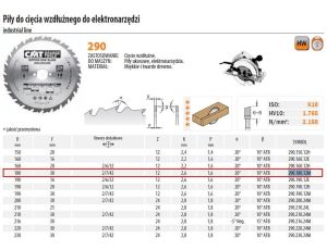 CMT PIŁA HM 180x30x2,6/1,6 Z=40 CIĘCIE POPRZECZNE, WYKAŃCZAJĄCE