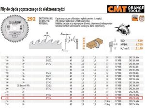 CMT PIŁA HM 210x30x2,8/1,8 Z=64 CIĘCIE POPRZECZNE, WYKAŃCZAJĄCE