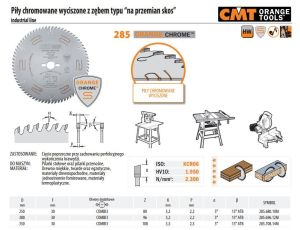CMT PIŁA HM 300x30x3,2/2,2 Z=96 Do cięcia w poprzek i wzdłuż.