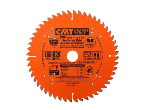 CMT PIŁA ITH D=168 B=20 Z=52 2/6/32 1,8/1,2