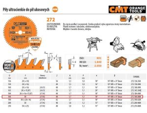 CMT PIŁA ITK D=184 F=30 Z=40 K=1,7/1,1 UNIWERSALNA, ULTRACIENKA