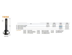 CMT TRZPIEŃ DO FREZÓW PIŁK. S=8 +ŁOŻYSKO Z BLOKADĄ.