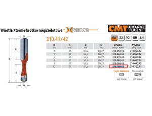 CMT WIERTŁO NP HW D=10 I=27 L=57,5 S=10x 27 KRÓTKIE, NIEPRZELOTOWE, XTREME...