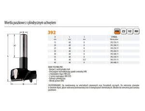 CMT WIERTŁO PUSZKOWE HW RH D=15 L=60 S=8 .